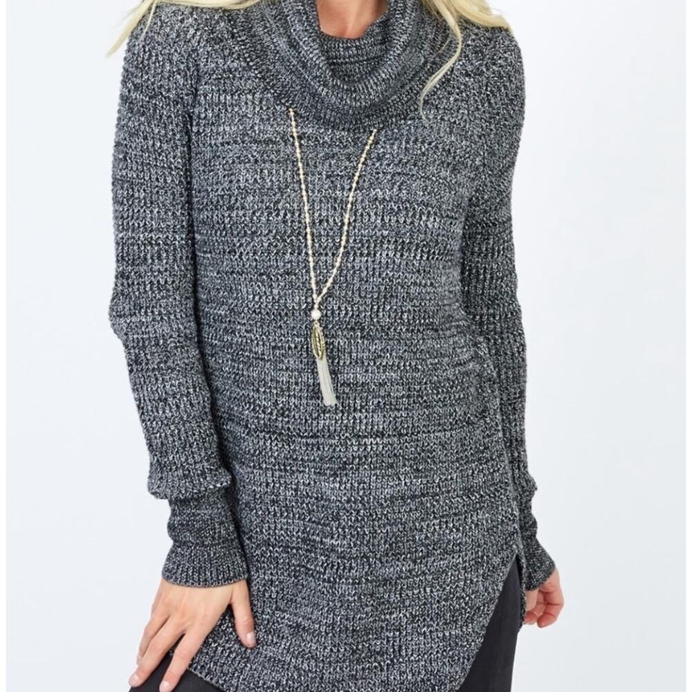 Evereve Allison Joy Cannon Tweed Cowl Neck Sweater Small